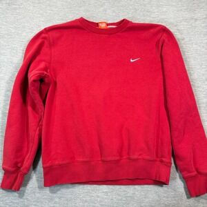 VTG Nike Sweatshirt Men M Red Crewneck The Athletic Dept Fleece Pullover y2k